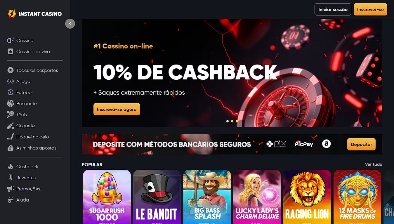 Conheça o Instant Casino e como usar as transferências imediatas