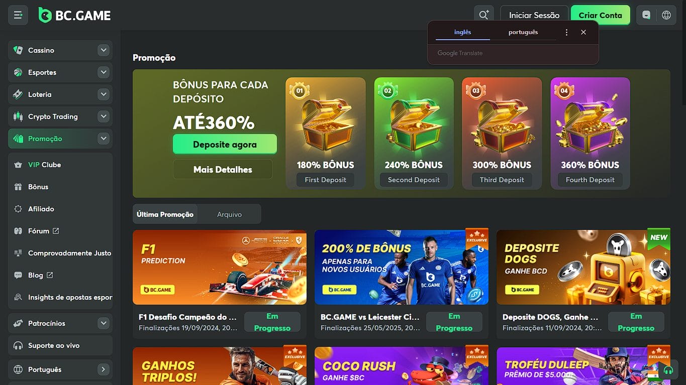 Com Pix e Criptomoedas, a BC.Game é uma das melhores casas de apostas com saque rápido