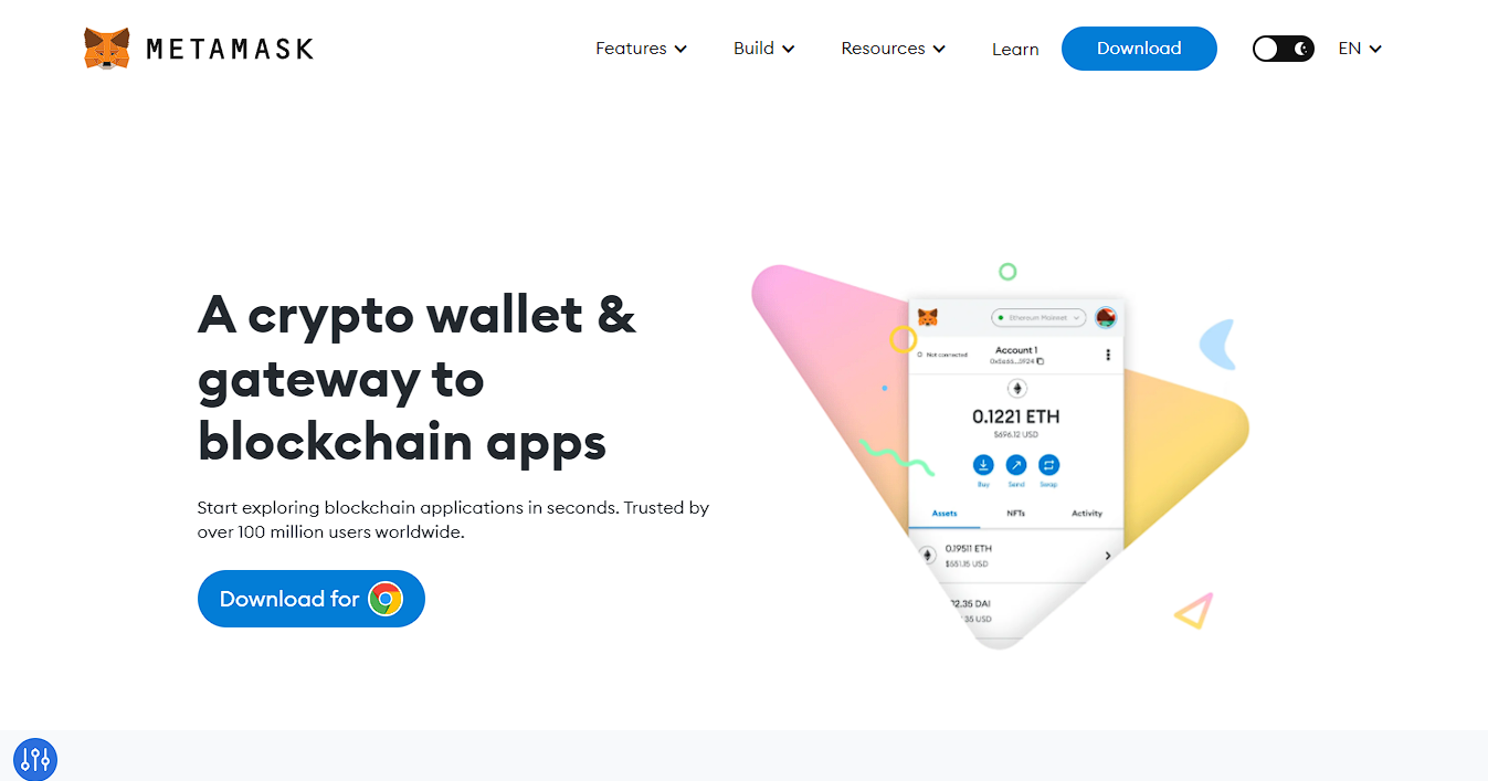 Crie uma carteira MetaMask ou Best Wallet para comprar Flockers