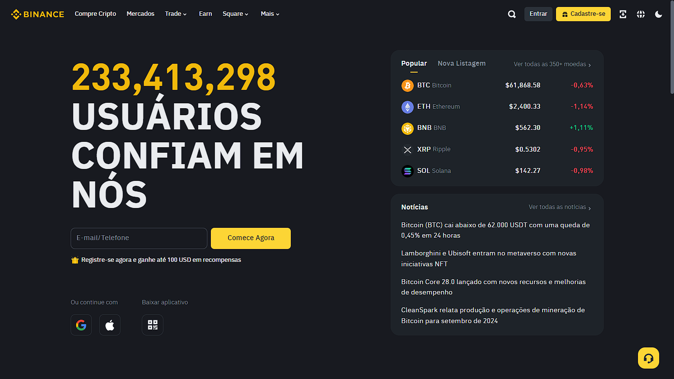 Conheça Binance, maior corretora criptomoedas