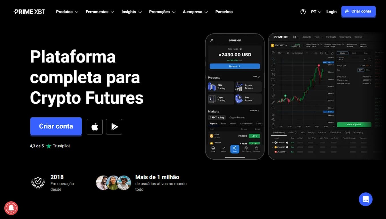 Melhores apps para comprar criptomoedas, fique por dentor da PrimeXBT