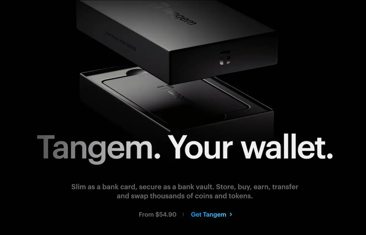 Cold Wallet Tangem para criptomoedas