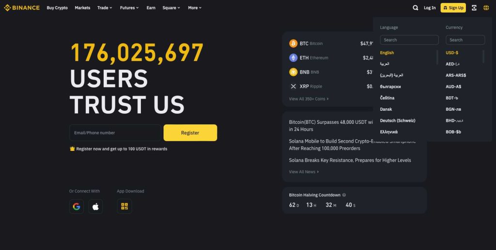 Köpa Bitcoin på Binance