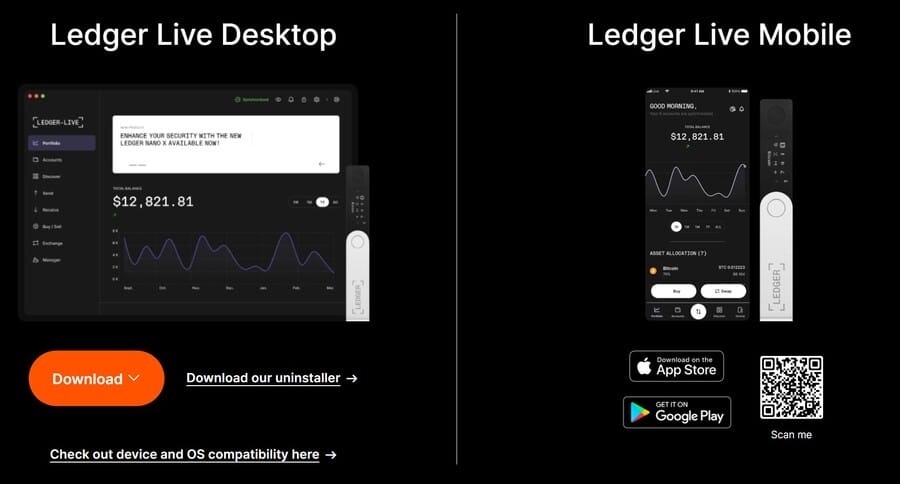 Ledger kryptoplånbok hemsida