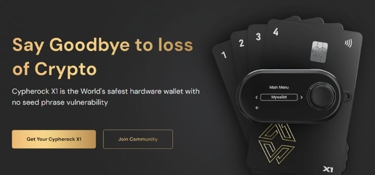 Cypherock hårvaruplånbok hemsida