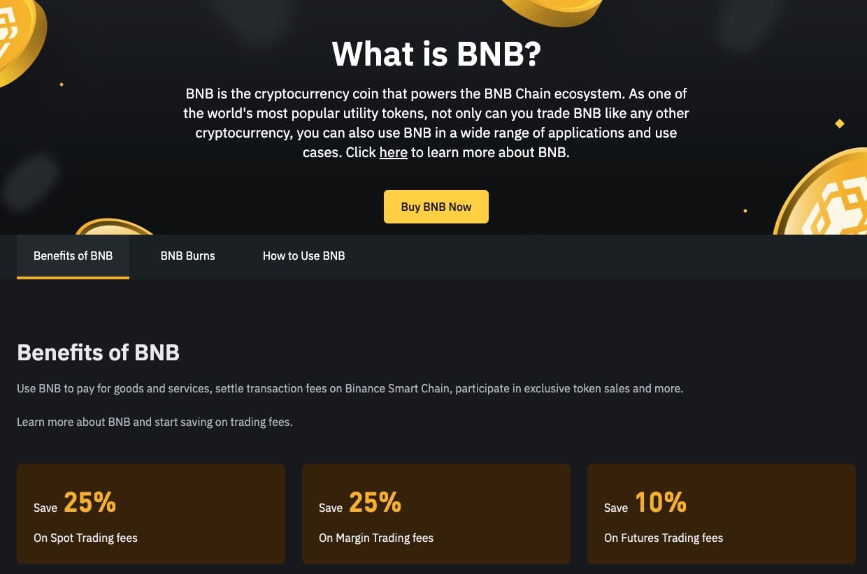 beste krypto nr 3 binance coin på binance nettside, hva er bnb