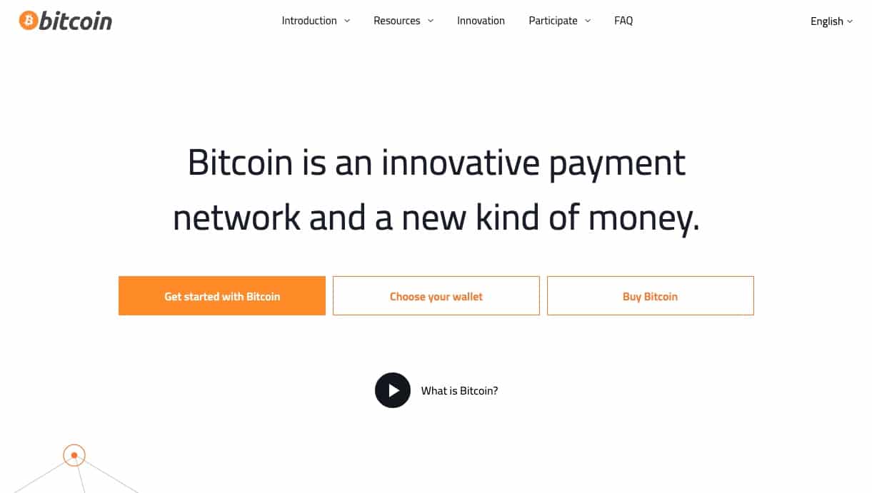 verdens første og beste kryptovaluta bitcoin nettside