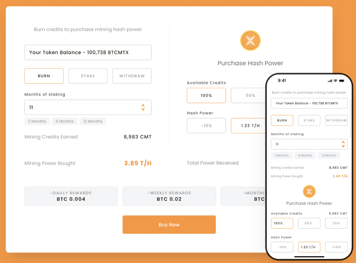 Stake-to-mine Bitcoin Minetrix
