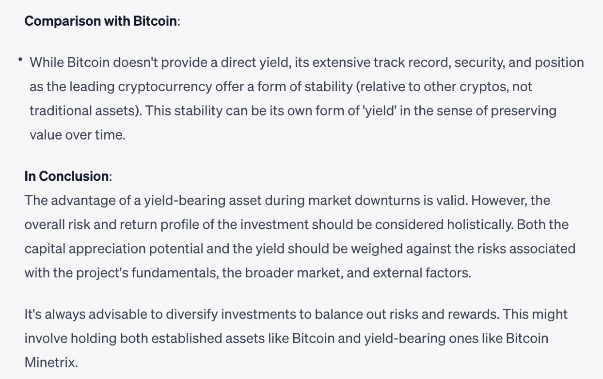 Bitcoin Minetrix ChatGPT