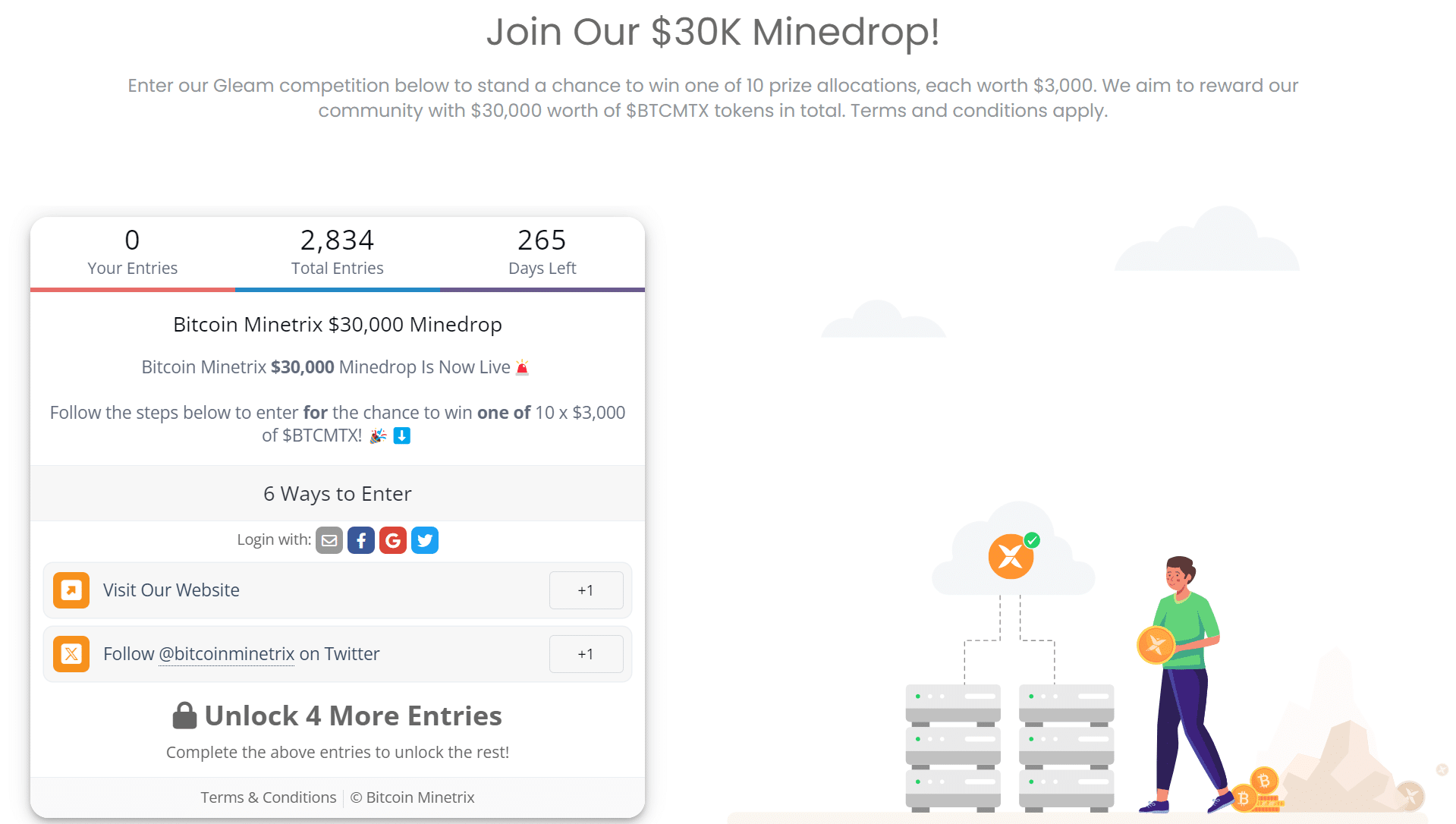 Bitcoin Minetrix airdrop.
