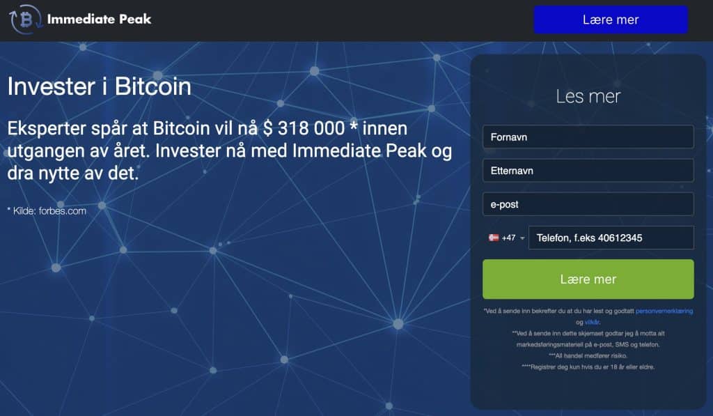 Immediate Peak nettside