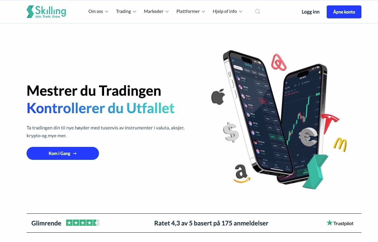 skilling trading platform mestrer du tradingen kontrollerer du utfallet og trustpilot rating