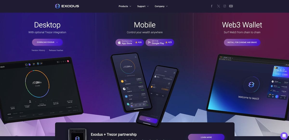 Exodus beste bitcoin wallet hjemmeside med lommebok for desktop, mobil, web3 og mer. 