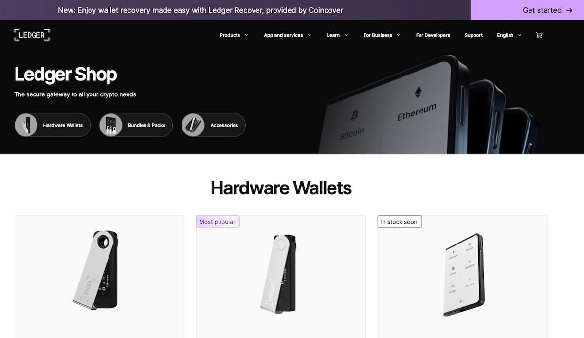 Ledger bitcoin wallet nettside for kjøp av wallets