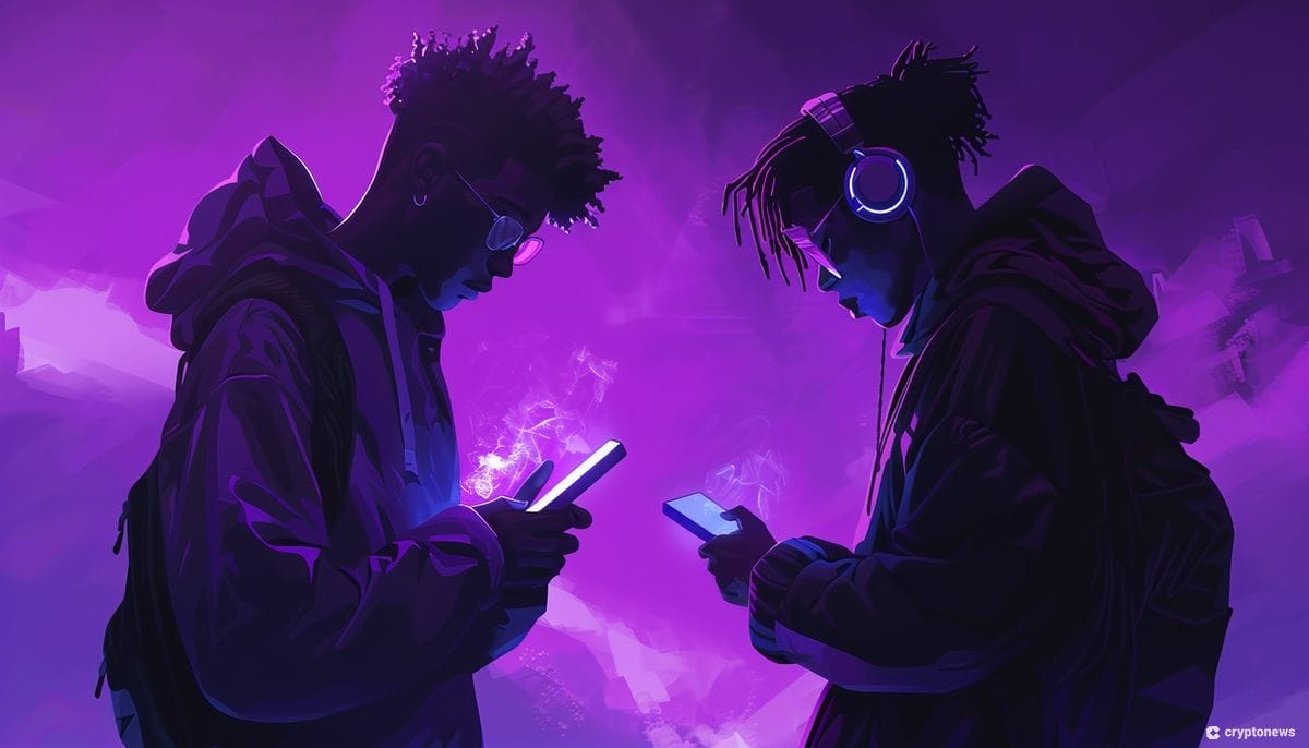 Kryptovaluutta kiinnostaa teinejä Ranskassa. Myös Suomessa nuoret ovat asiassa aktiivisempia kuin vanhempi väki. Kuvassa teinejä puhelimineen.