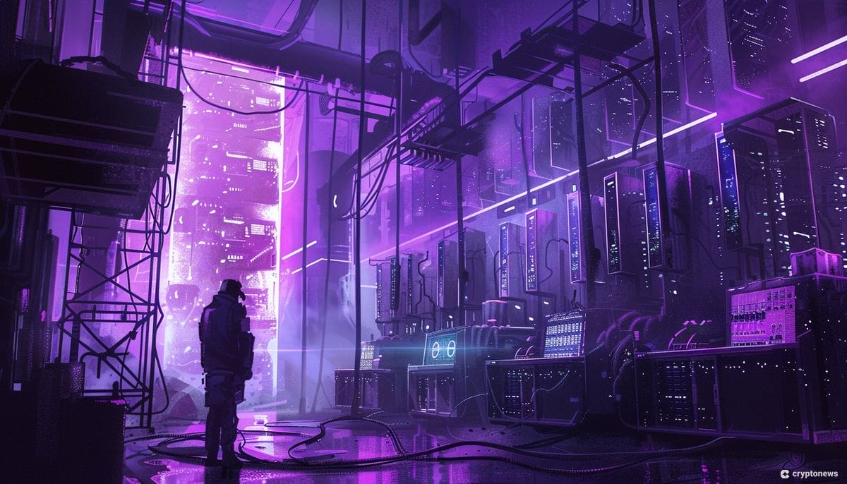 Venäjä kryptoteollisuus. Kuvituskuvassa kryptolouhintalaitos.