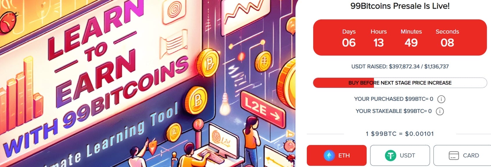 99bitcoins presale-mainos