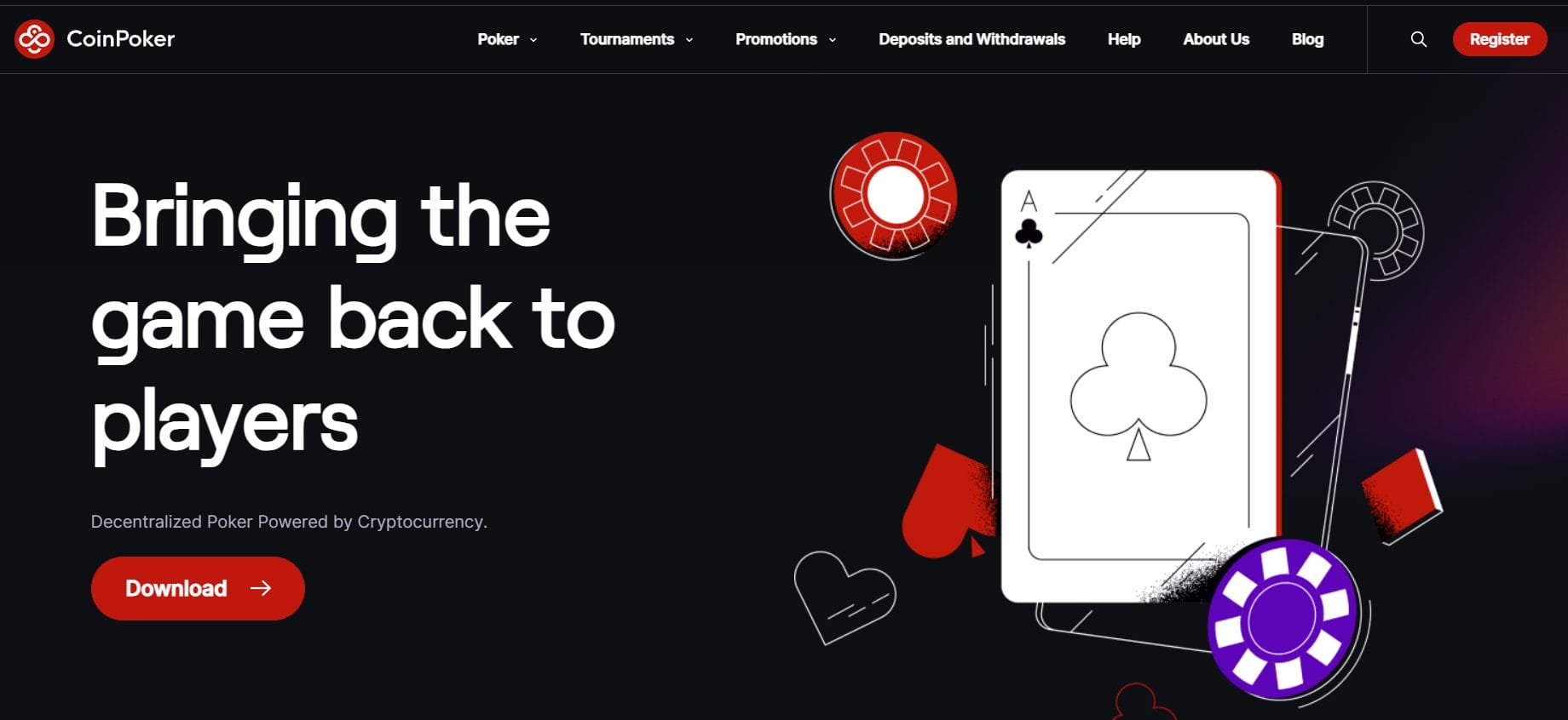 CoinPoker sivusto grafiikka