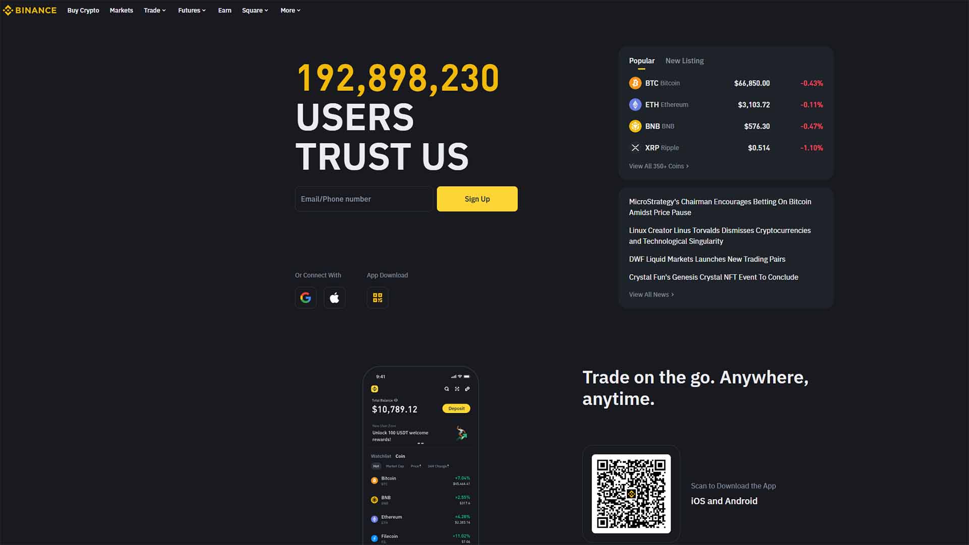 Binance rekisteroityminen käy helposti alustan nettisivujen kautta