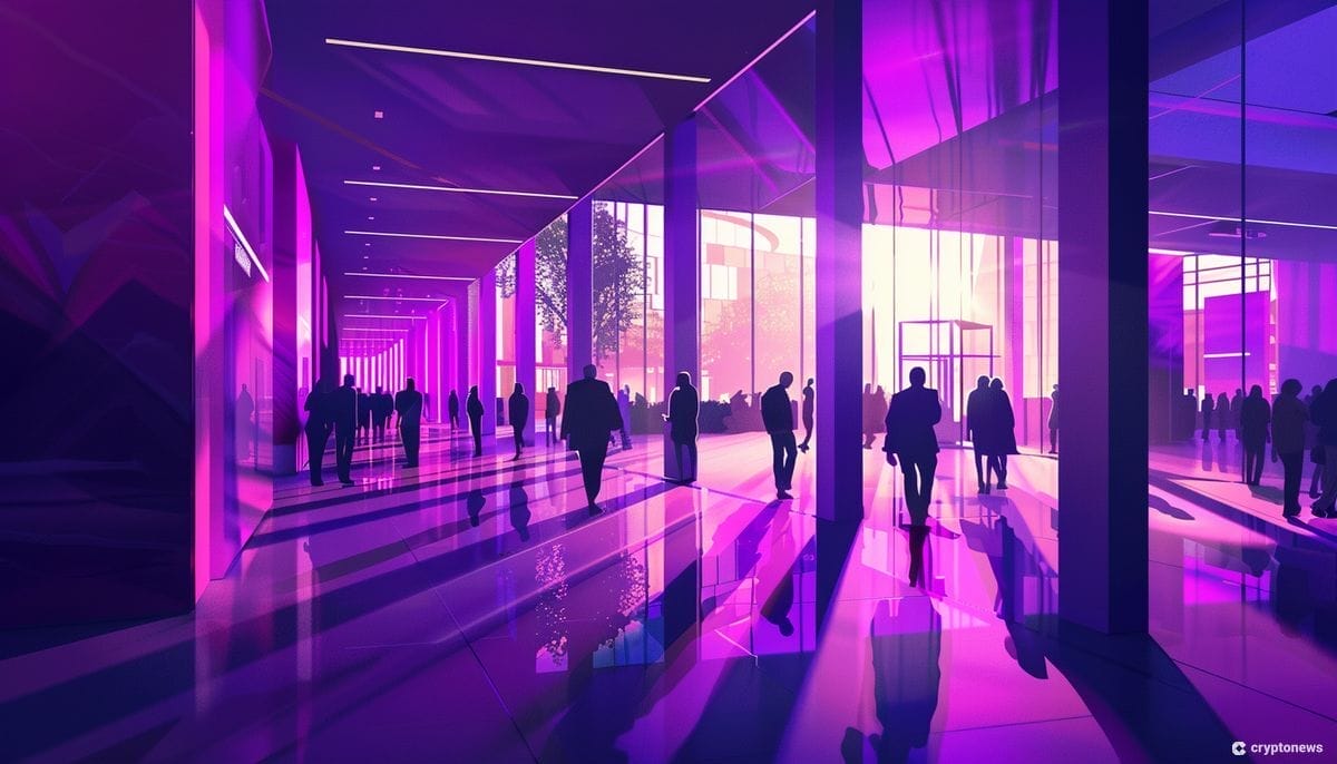 Consensus 2024 kuvituskuvassa ihmisiä messukeskuksen salissa.