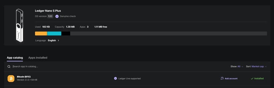 렛저 나노 S 플러스 사용 방법