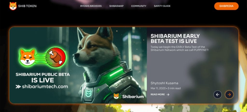 레이어2 코인 종류 시바이누 홈페이지