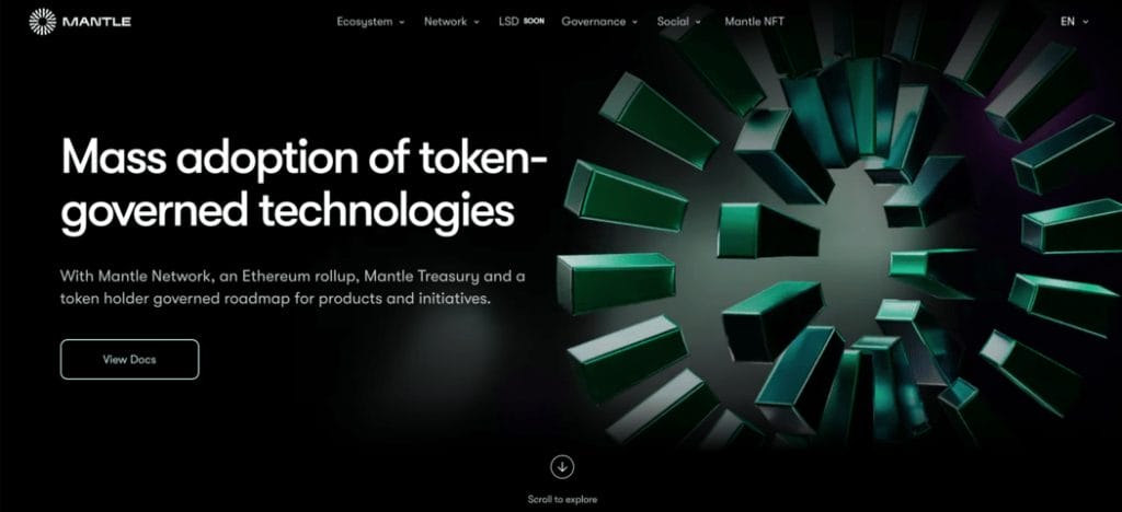 레이어2 코인 종류 맨틀 홈페이지