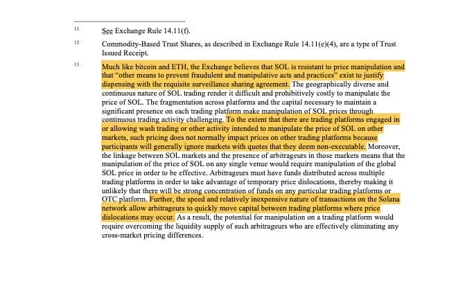 CBOE 반에크 솔라나 ETF 19b-4 신청서