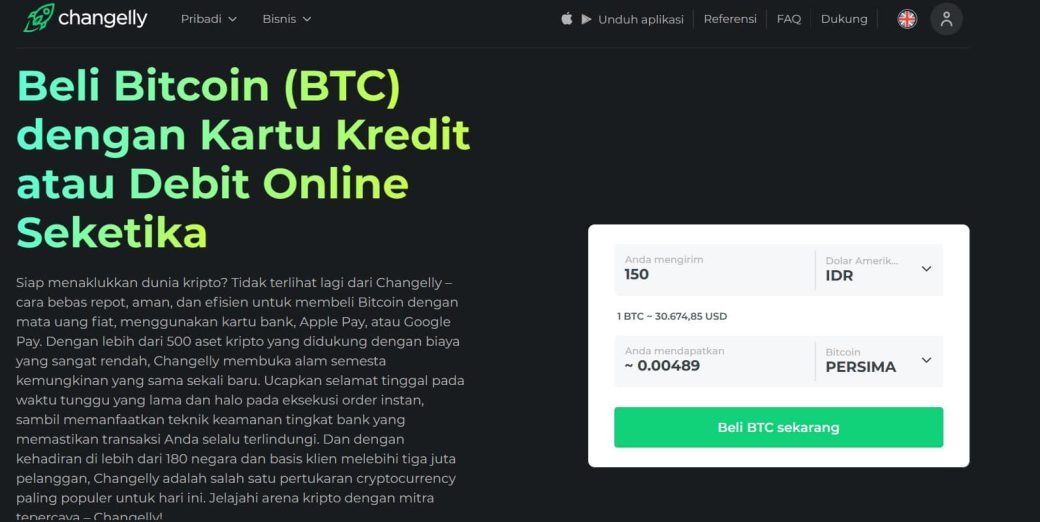 Pertukaran Crypto Changelly