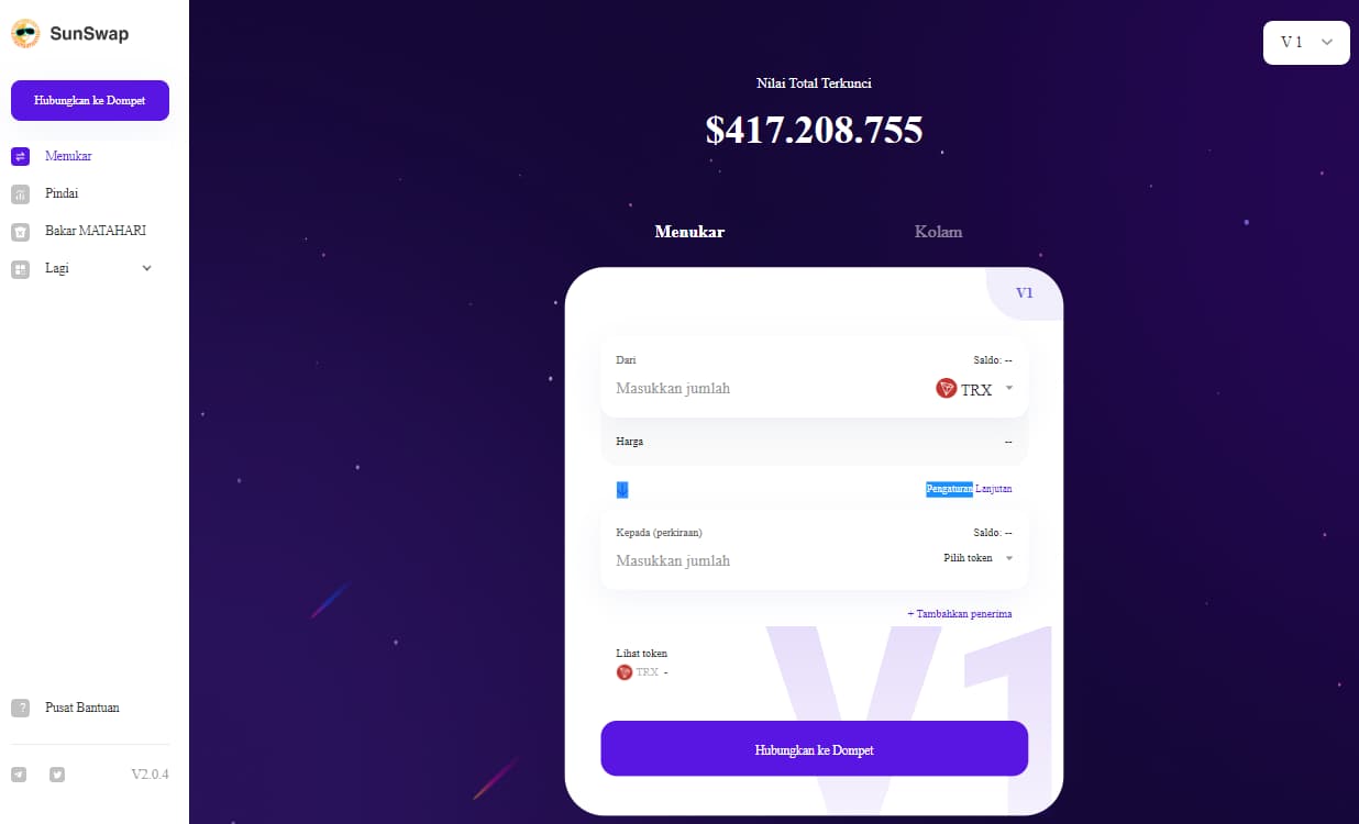 JustSwap Bursa Terdesentralisasi