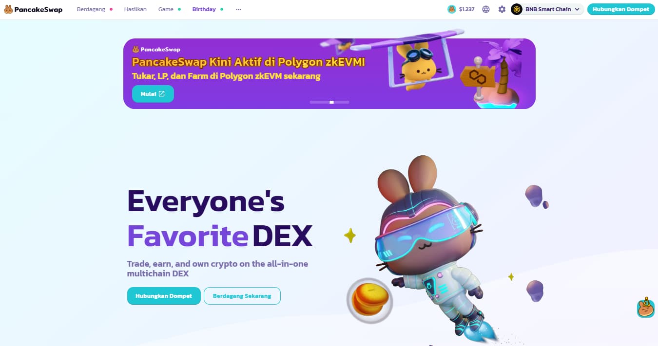 PancakeSwap Bursa Terdesentralisasi
