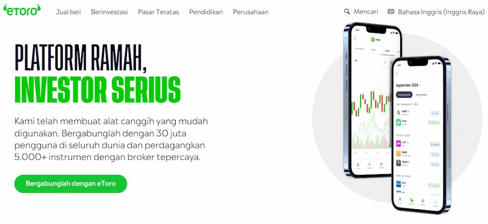 Beli Crypto Anda di eToro