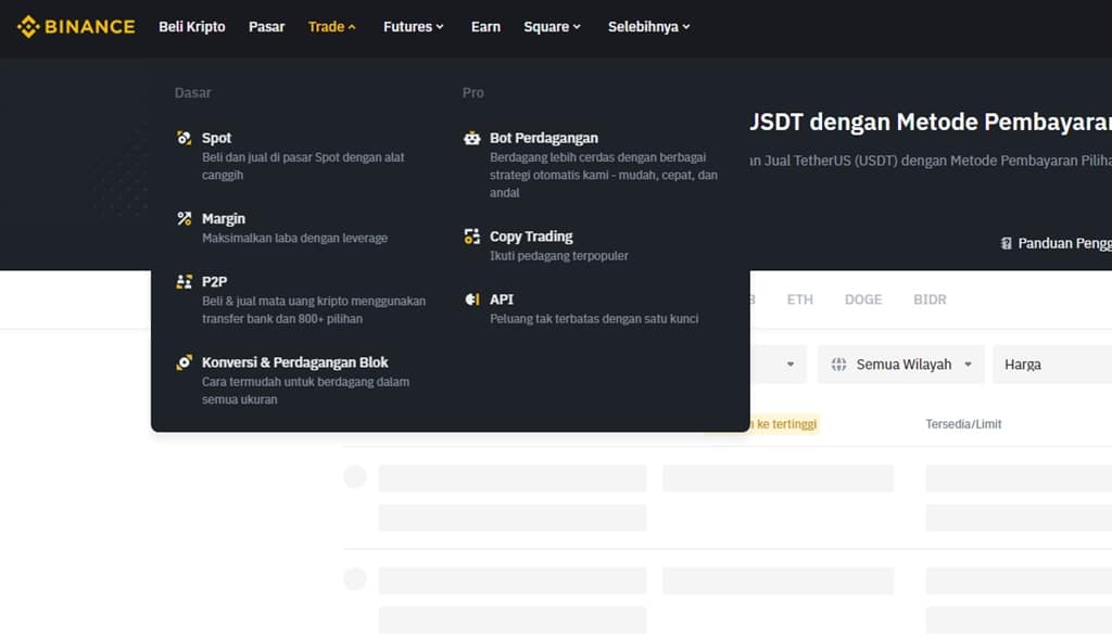 Menuju ke Fiat Gateway Binance