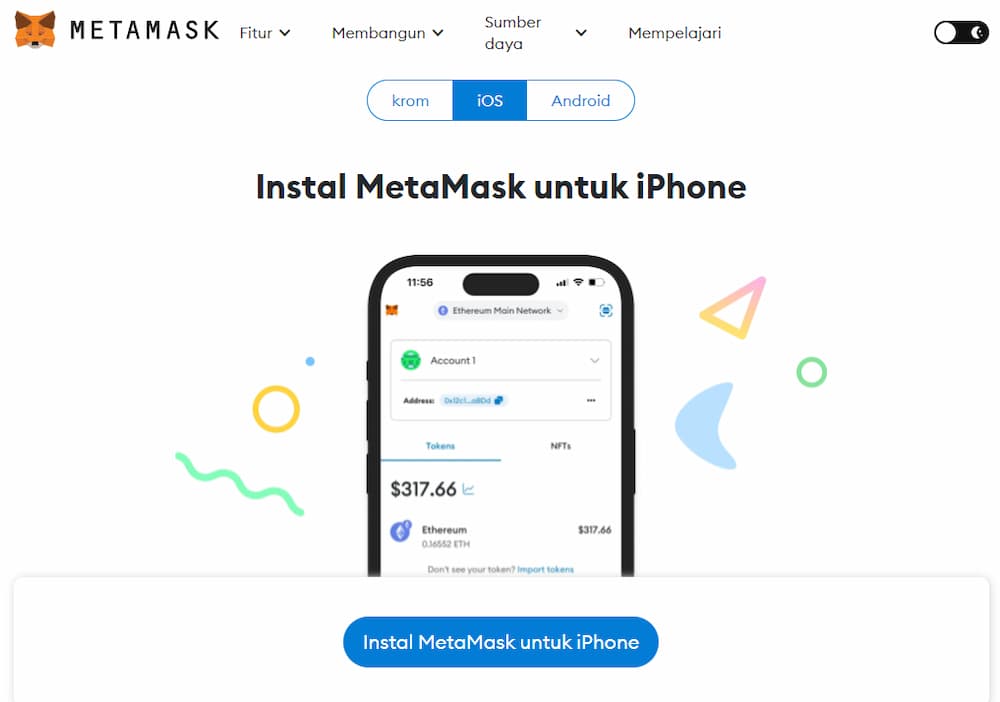 Aplikasi Seluler MetaMask