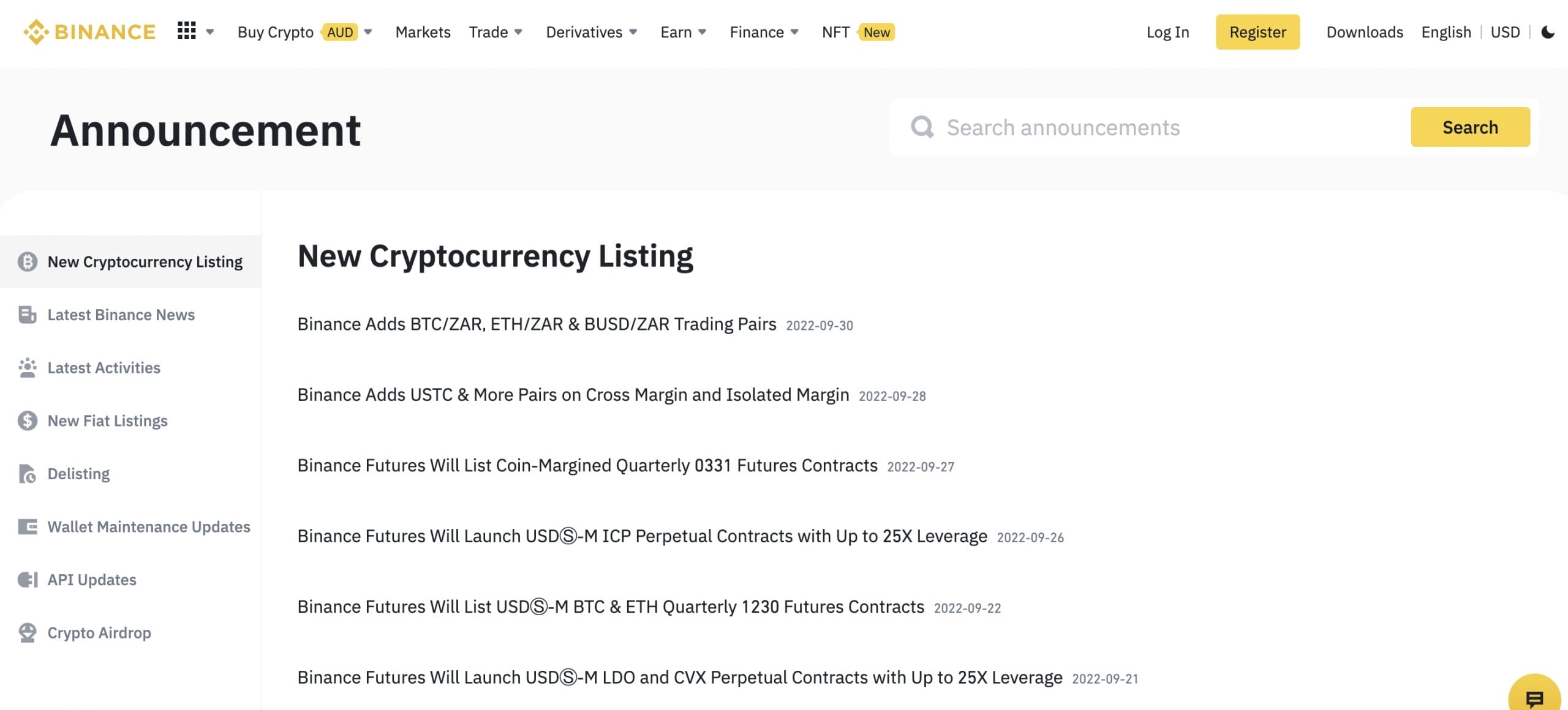 Pengumuman Listing Binance - Koin yang akan listing di Binance