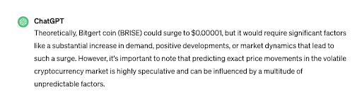 Prediksi Harga BRISE dari ChatGPT