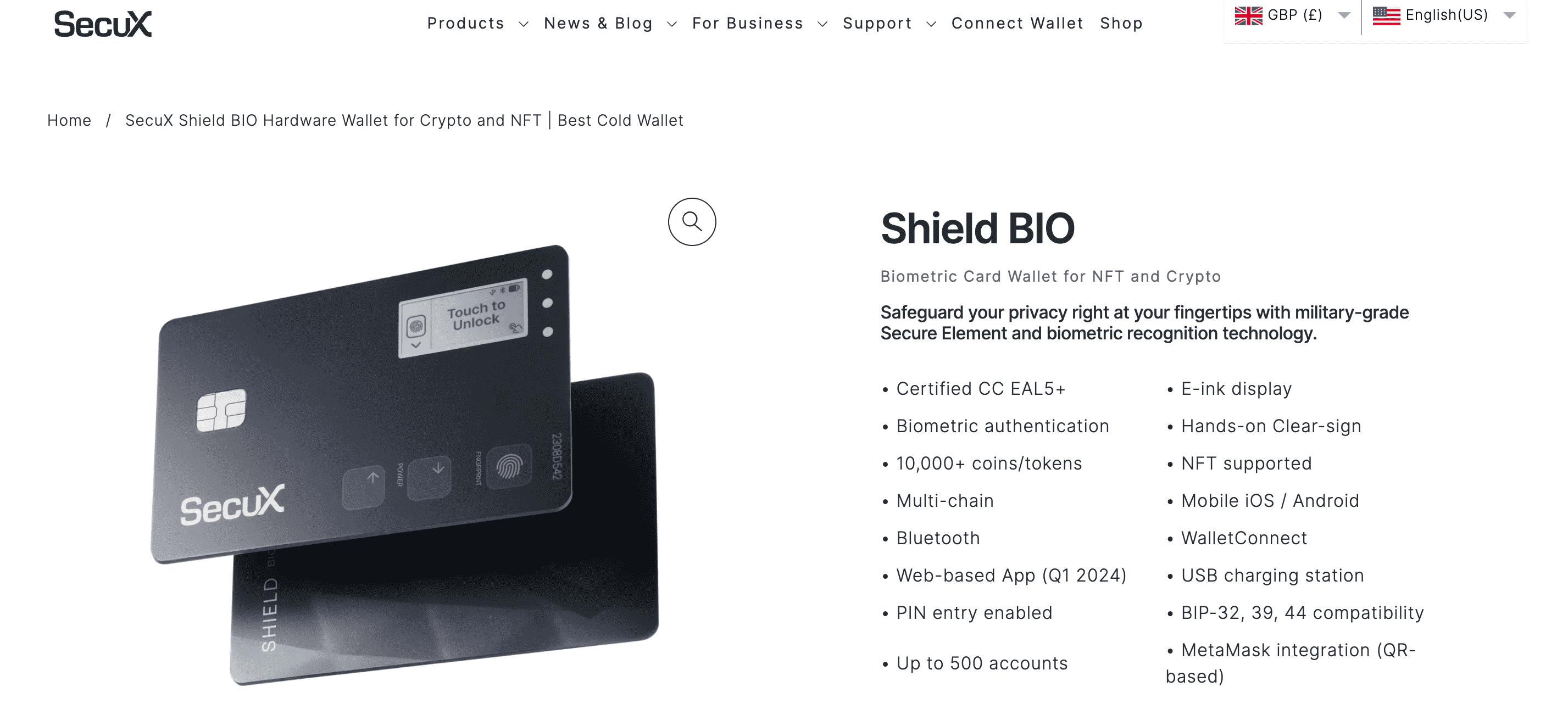 SecuX - Dompet crypto