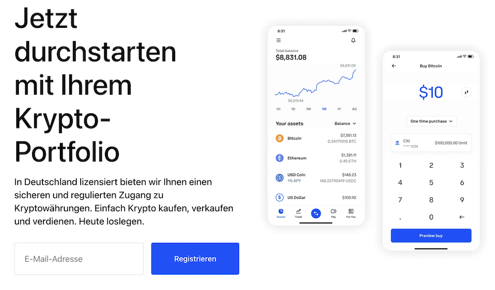 coinbase-startseite