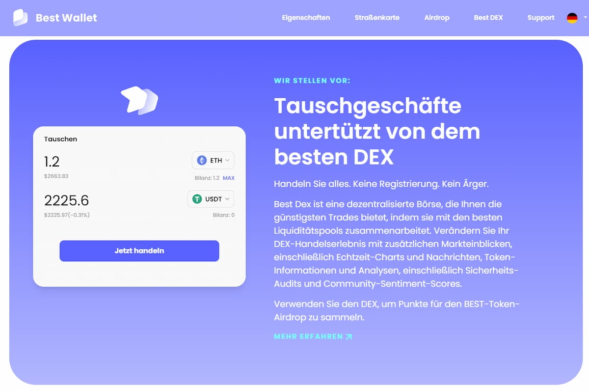 Best Wallet Wallet Gebühren