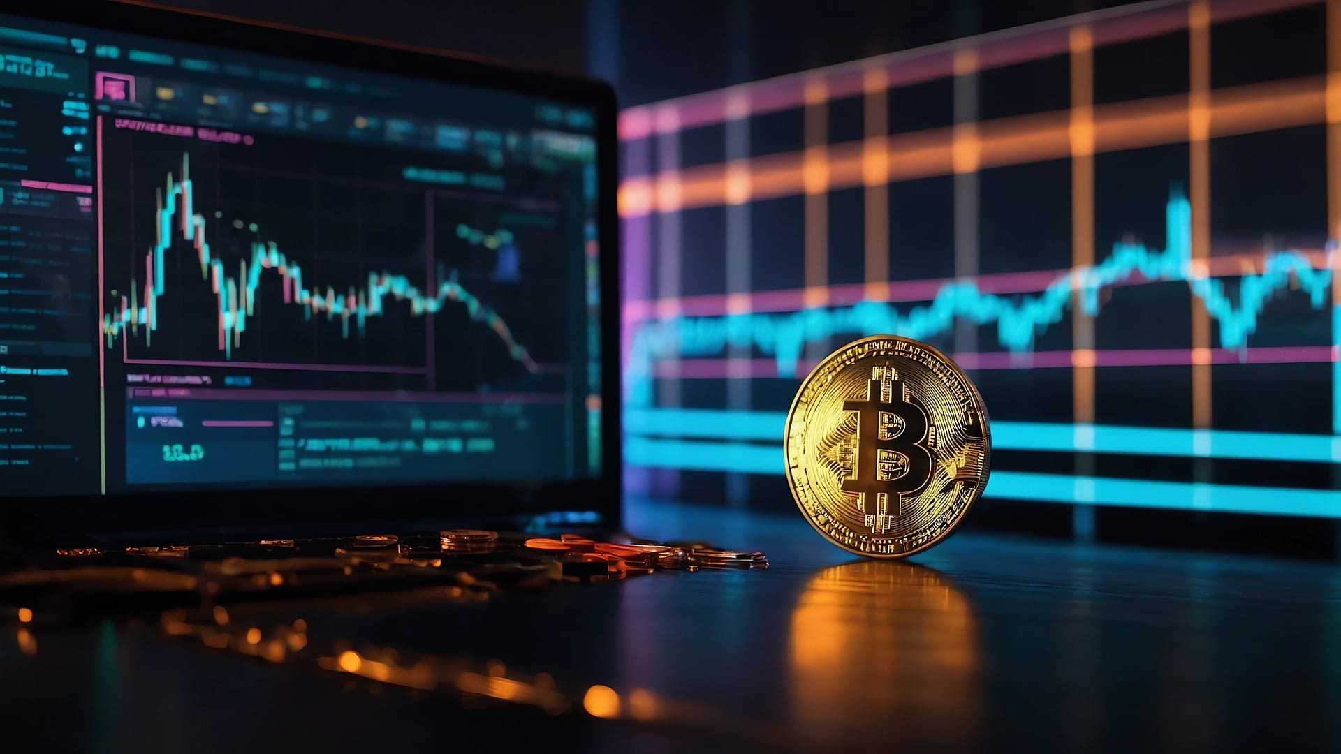 Kurs von Bitcoin, KI generiert