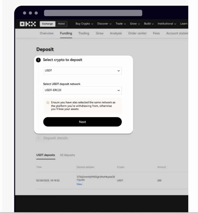 Phương thức gửi và rút tiền
