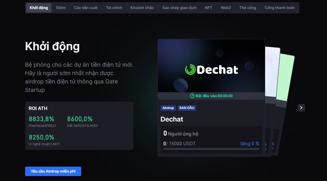 Lịch sử sàn giao dịch Gate.io