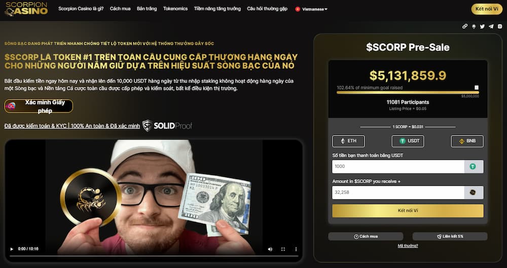 Scorpion Casino Bán trướcv