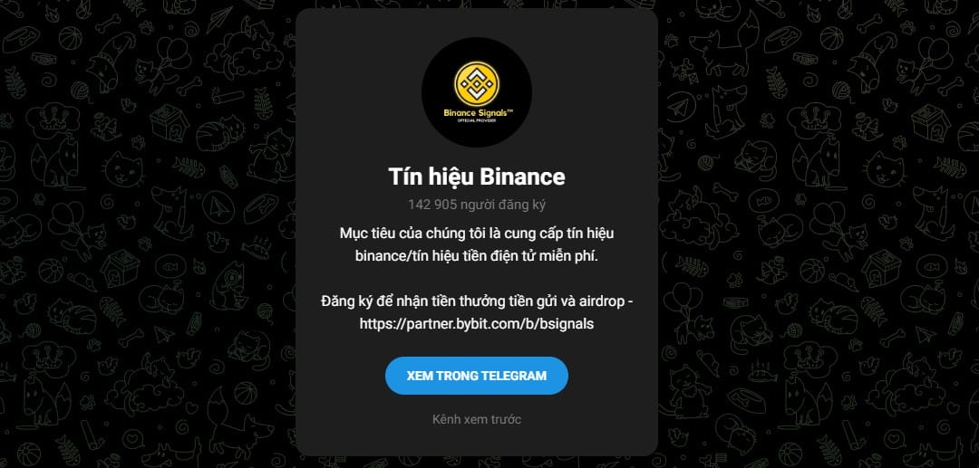 Binance Signals – Kênh telegram