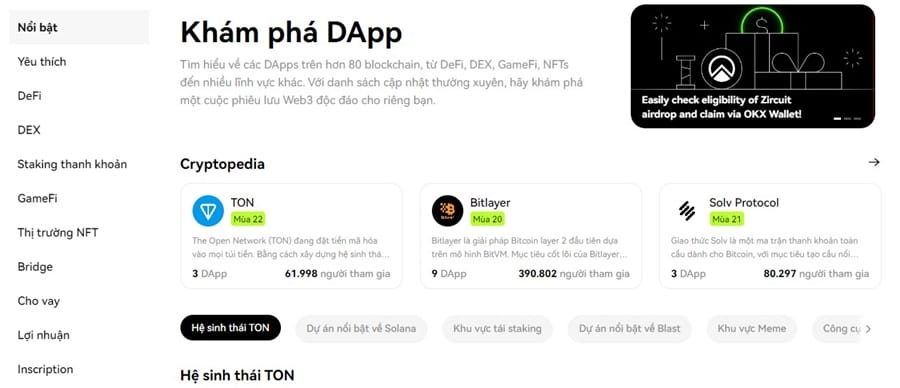 Tương tác giao thức Airdrop