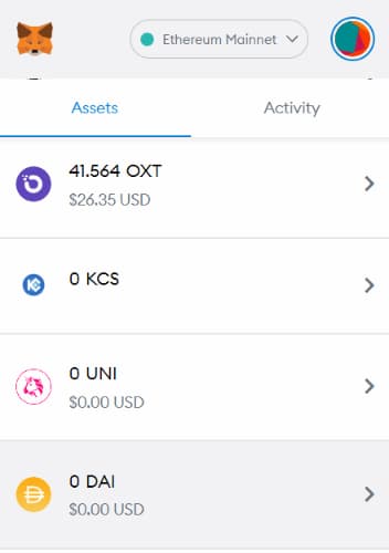 เพิ่มโทเค็นลงใน MetaMask