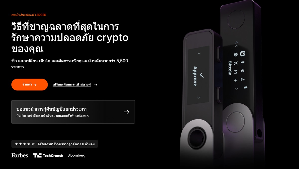 Ledger กระเป๋า crypto ชนิด hardware wallet