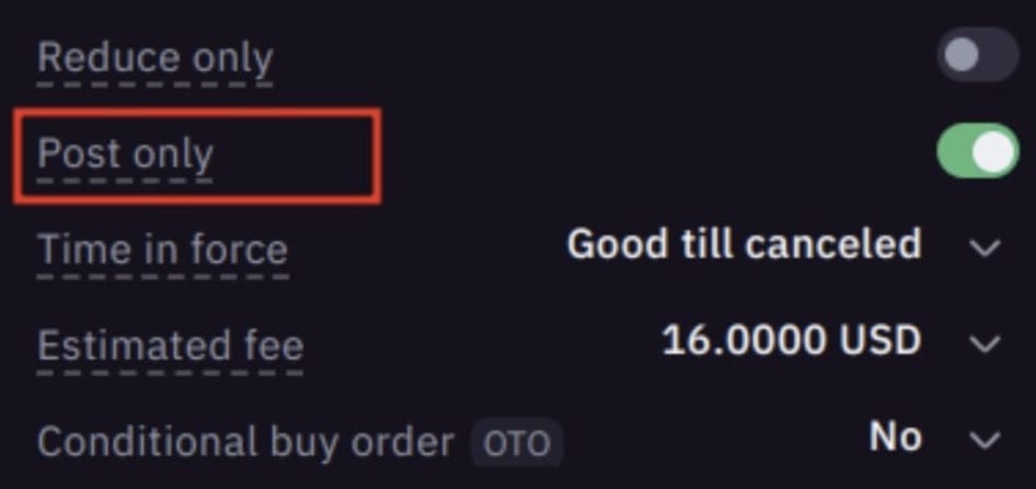 เลือก Margin Sell และตั้งค่าการเทรดของคุณ