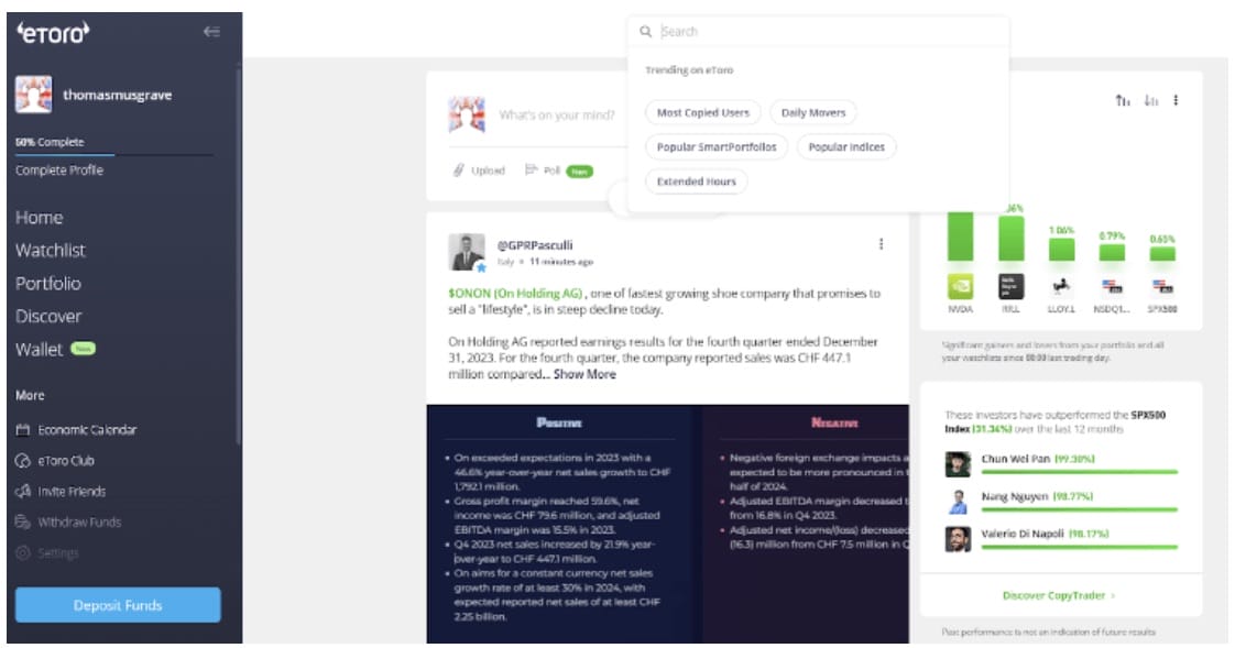 ผู้ชนะ UX ที่ดีที่สุด คือ eToro