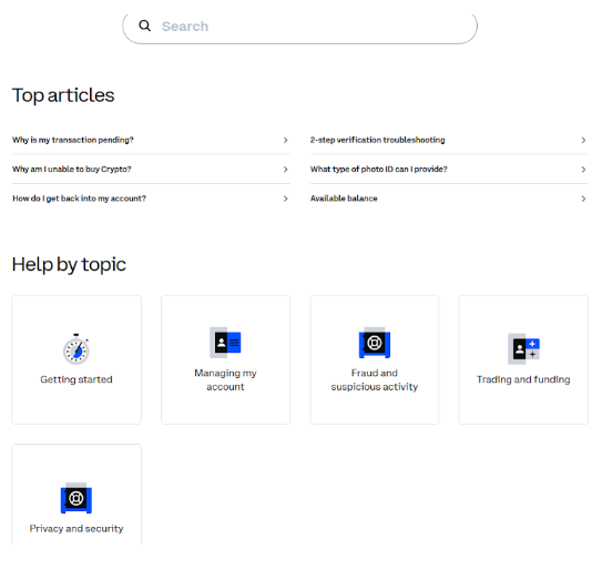 รีวิวการสนับสนุนลูกค้าของ Coinbase 